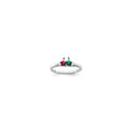 14k White Gold Genuine 2 Stone Mother's Ring