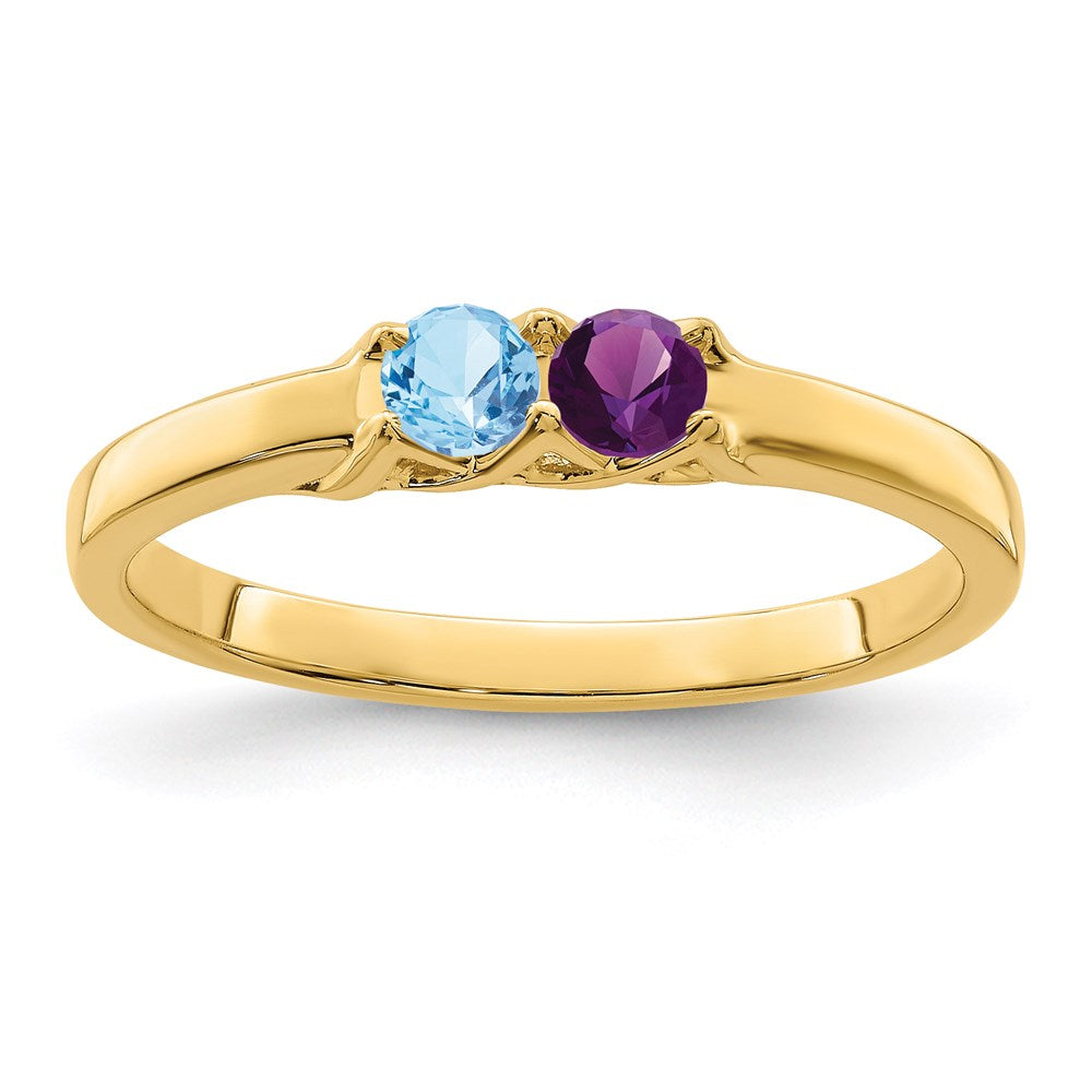 14k Synthetic Family Jewelry Ring