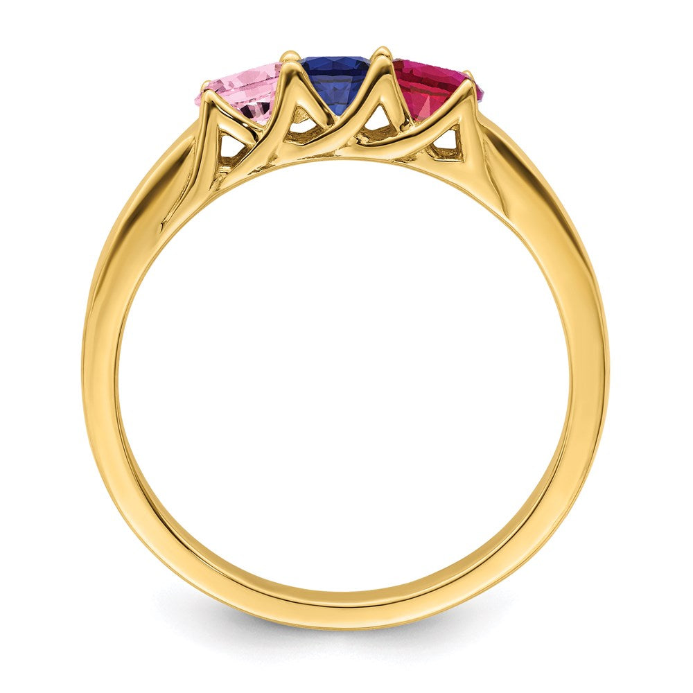 14k Synthetic Family Jewelry Ring