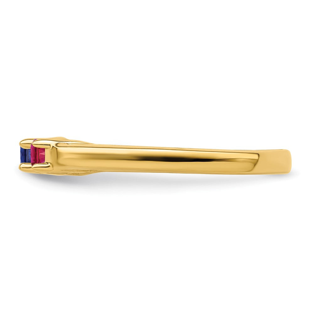 14k Synthetic Family Jewelry Ring