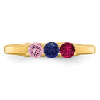 14k Genuine 3 Stone Mother's Ring