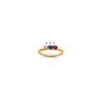 14k Genuine 3 Stone Mother's Ring