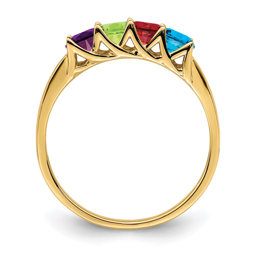 14k Synthetic Family Jewelry Ring