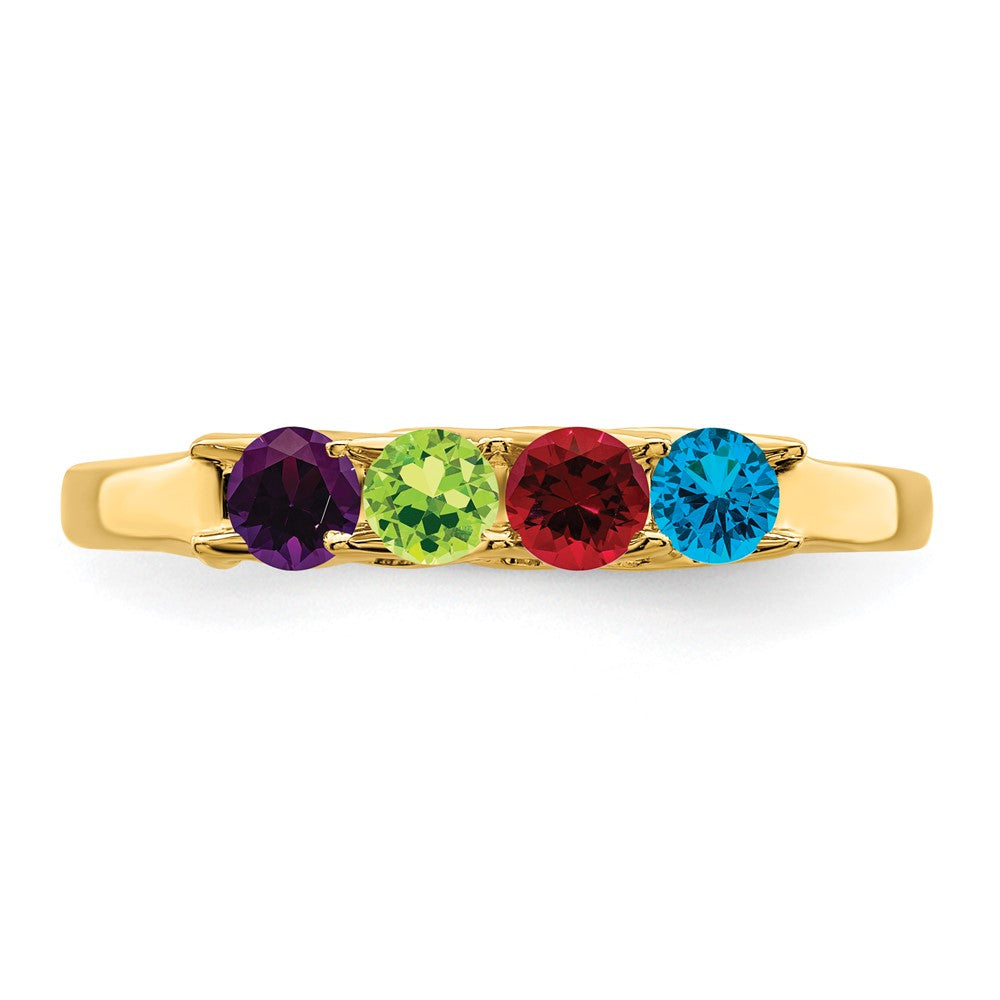 14k Genuine 4 Stone Mother's Ring