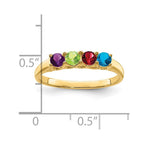 14k Genuine 4 Stone Mother's Ring