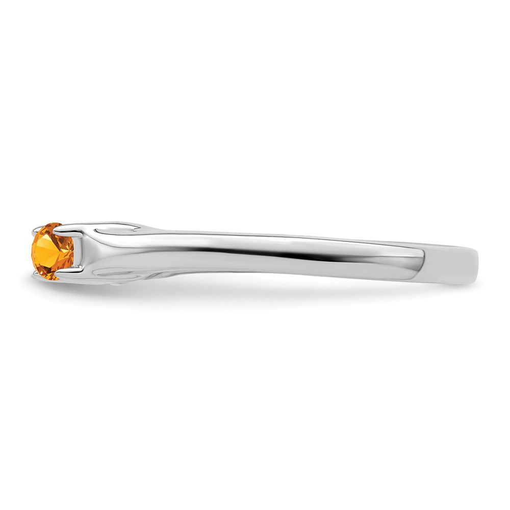 14k White Gold Synthetic Family Jewelry Ring