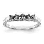 14k White Gold Genuine 4 Stone Mother's Ring