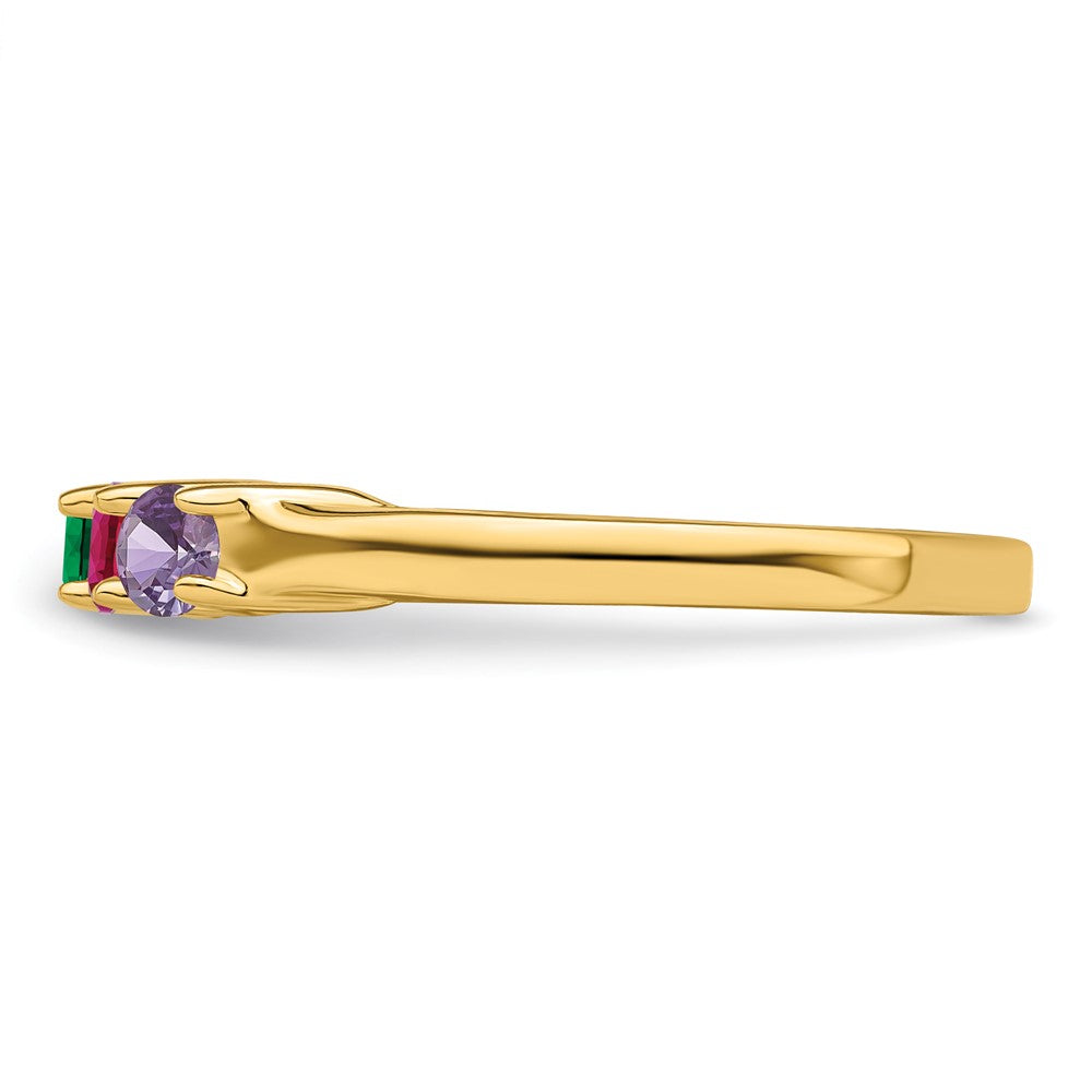 14k Synthetic Family Jewelry Ring