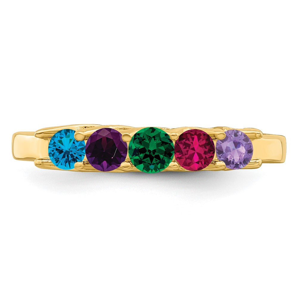 14k Synthetic Family Jewelry Ring