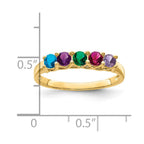 14k Genuine 5 Stone Mother's Ring