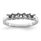 14k White Gold Genuine 5 Stone Mother's Ring