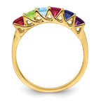 14k Genuine 6 Stone Mother's Ring
