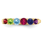14k Genuine 6 Stone Mother's Ring