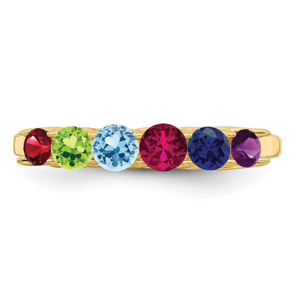 14k Synthetic Family Jewelry Ring