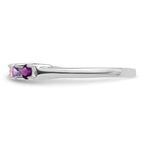 14k White Gold Synthetic Family Jewelry Ring