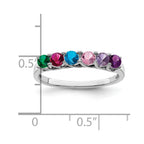 14k White Gold Family Jewelry Ring
