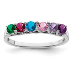 14k White Gold Family Jewelry Ring