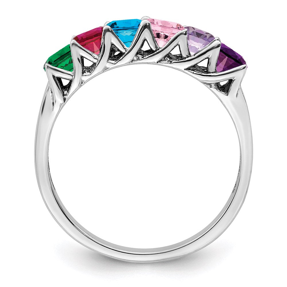 14k White Gold Family Jewelry Ring
