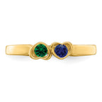 14k Synthetic Family Jewelry Ring