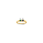 14k Synthetic Family Jewelry Ring