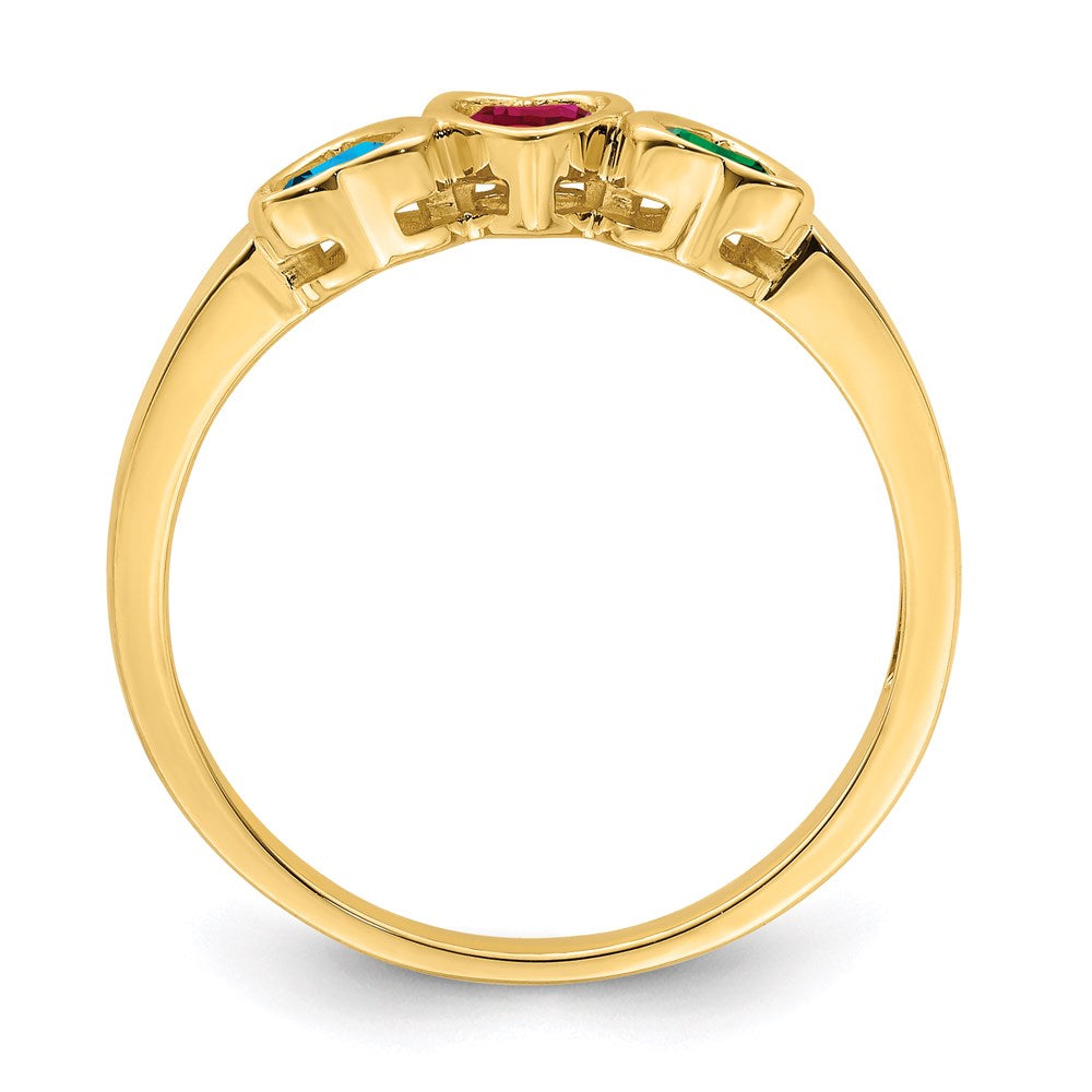 14k Genuine 3 Stone Mother's Ring
