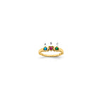 14k Genuine 3 Stone Mother's Ring