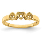 14k Genuine 3 Stone Mother's Ring