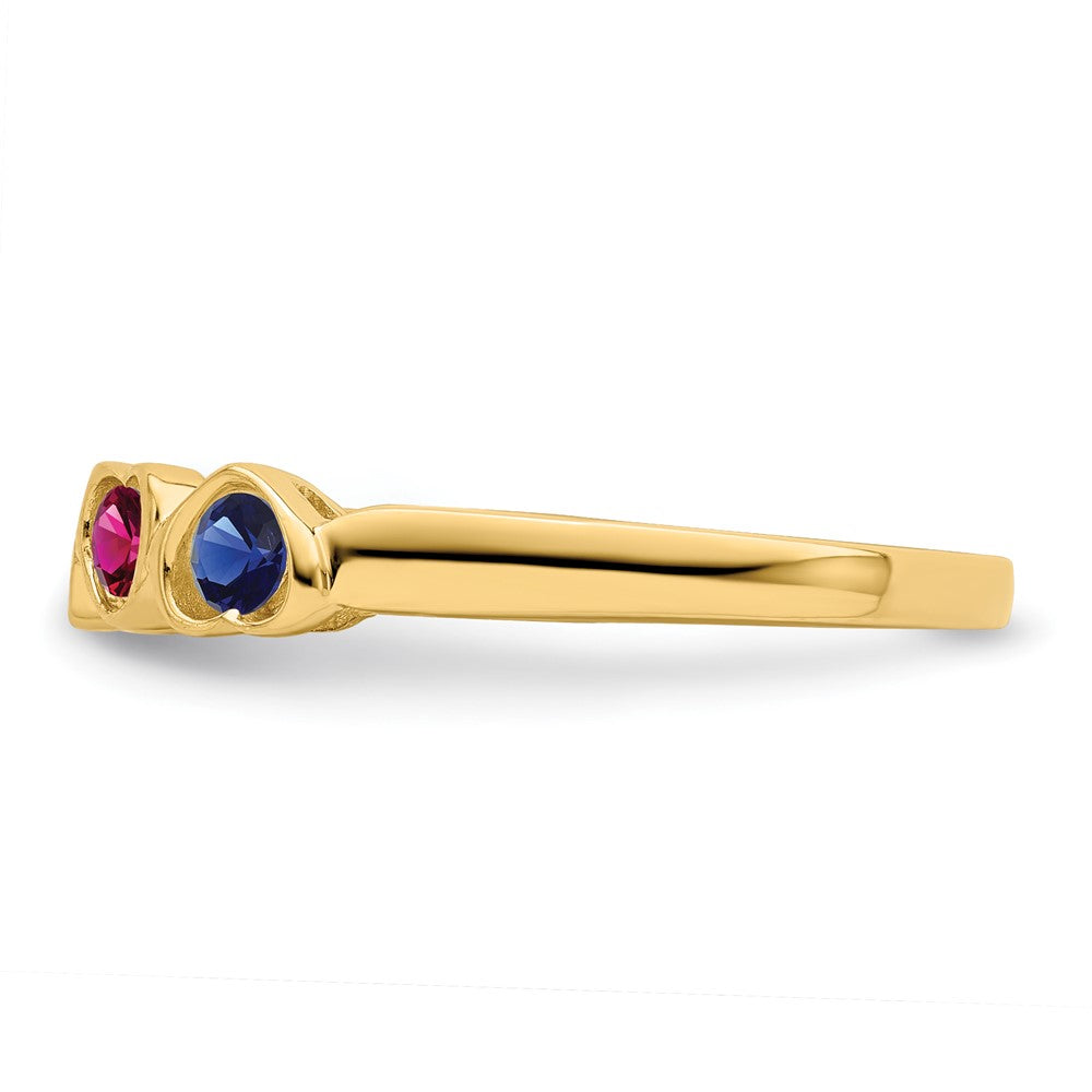 14k Genuine 4 Stone Mother's Ring