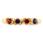14k Genuine 4 Stone Mother's Ring