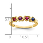 14k Genuine 4 Stone Mother's Ring