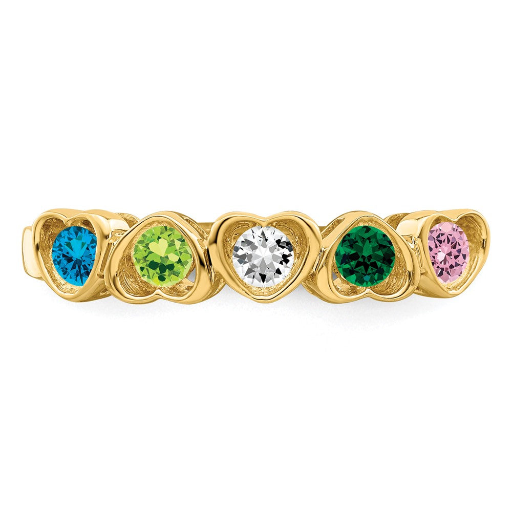 14k Synthetic Family Jewelry Ring