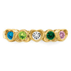 14k Genuine 5 Stone Mother's Ring