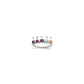 14k White Gold Genuine 5 Stone Mother's Ring