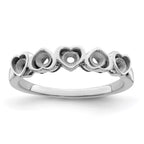 14k White Gold Synthetic Family jewelry ring
