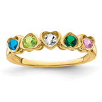 14k Genuine 5 Stone Mother's Ring