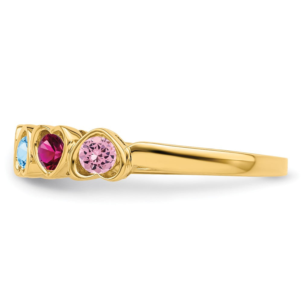 14k Synthetic Family Jewelry Ring