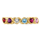 14k Genuine 6 Stone Mother's Ring
