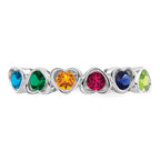 14k White Gold Family Jewelry Ring