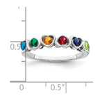 14k White Gold Family Jewelry Ring