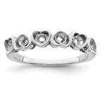 14k White Gold Family Jewelry Ring