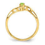 14k 5x3mm Oval Synthetic Family Jewelry Ring