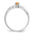 14k White Gold Synthetic Family Jewelry Ring