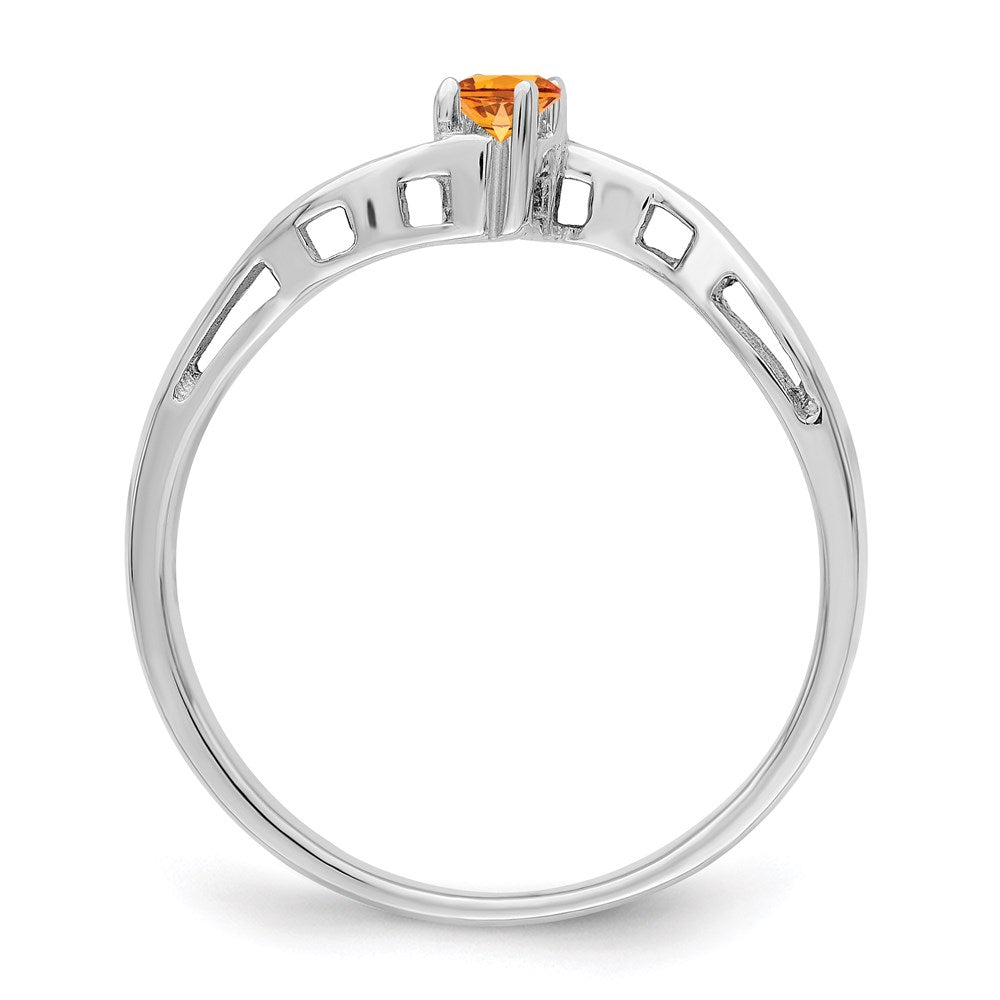 14k White Gold Synthetic Family Jewelry Ring