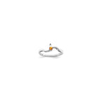 14k White Gold Synthetic Family Jewelry Ring