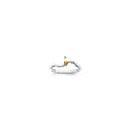 14k White Gold Genuine 1 Stone Mother's Ring
