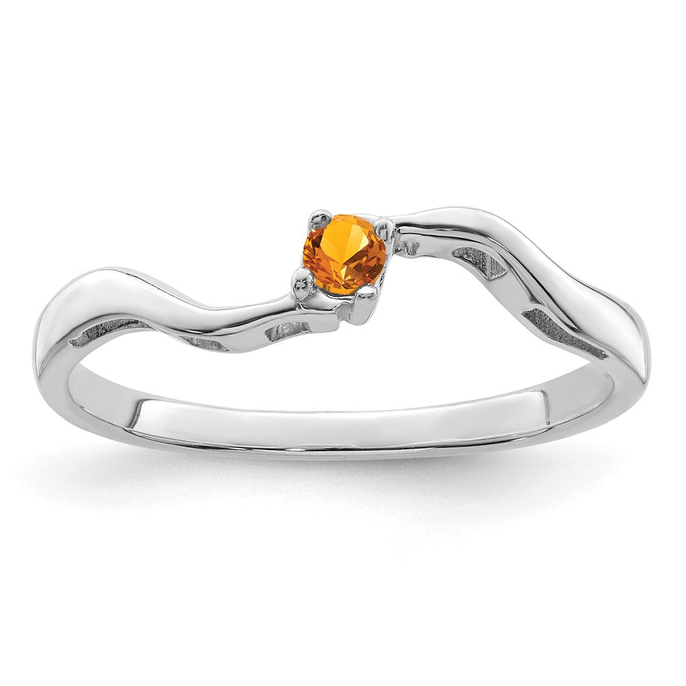 14k White Gold Synthetic Family Jewelry Ring