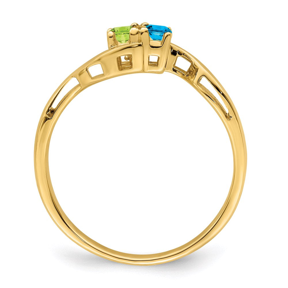14k Synthetic Family Jewelry Ring