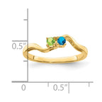 14k Synthetic Family Jewelry Ring