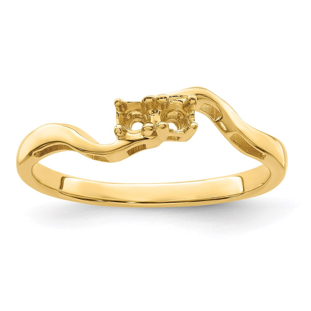 14k Genuine 2 Stone Mother's Ring