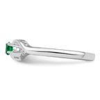 14k White Gold Synthetic Family Jewelry Ring